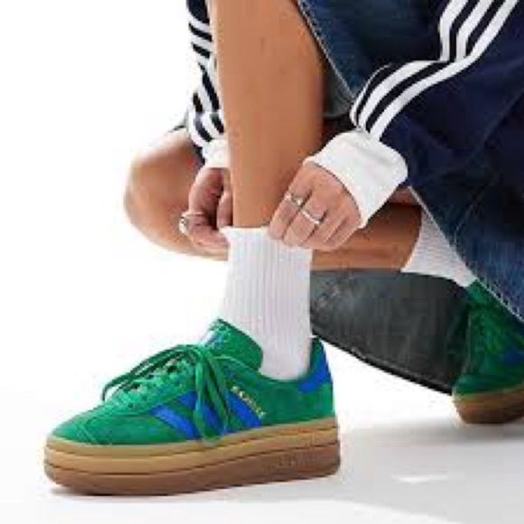 ADIDAS ORIGINALS Gazelle Bold Sneakers Green and Blue - Picture 5 of 7